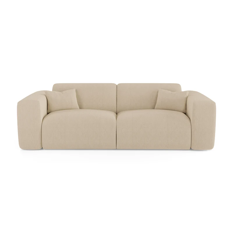 Canapé convertible express matelas Dunlopillo 160cm MYRA Velours côtelé