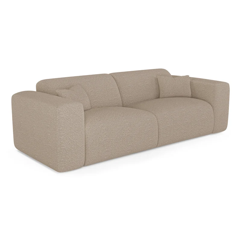 Canapé convertible express matelas Dunlopillo 160cm MYRA Tissu bouclette