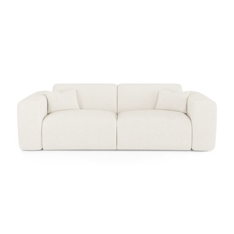 Canapé convertible express matelas Dunlopillo 140cm MYRA Tissu bouclette