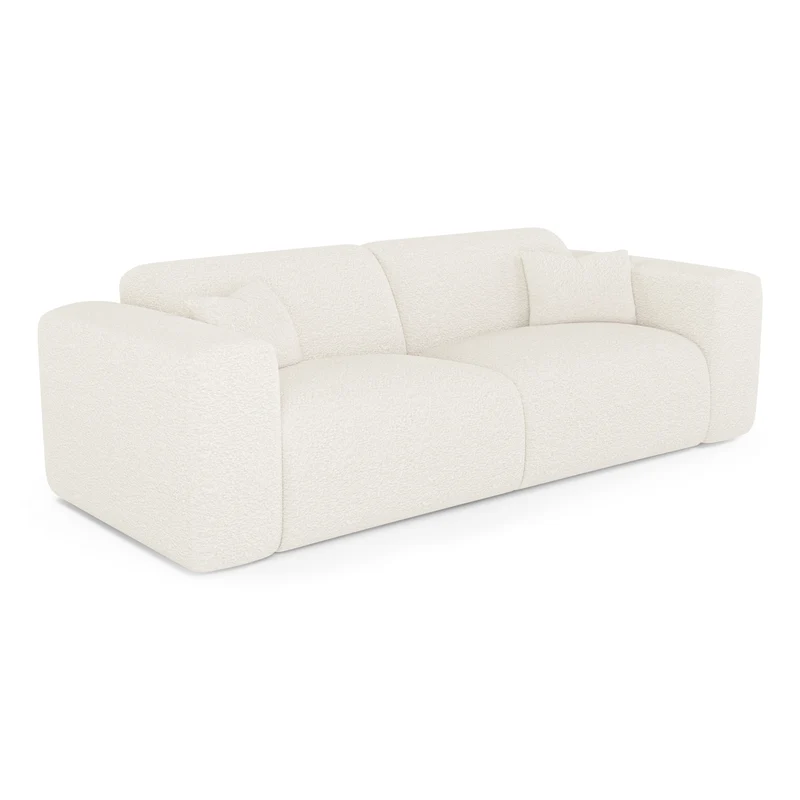 Canapé convertible express matelas Dunlopillo 140cm MYRA Tissu bouclette