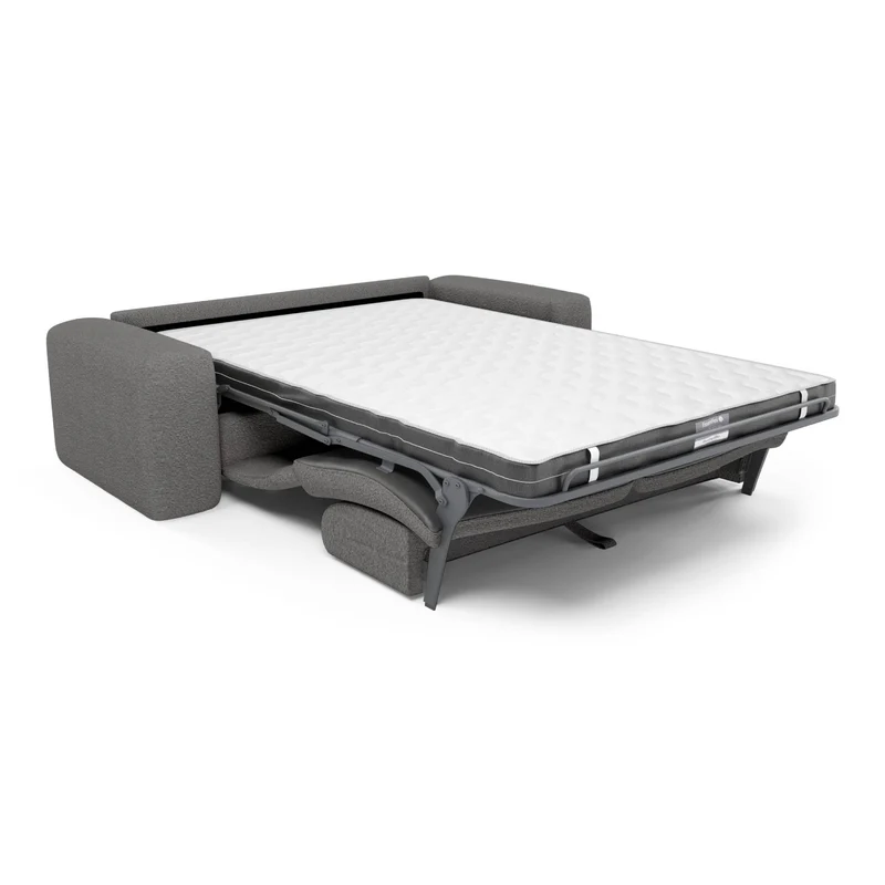Canapé convertible express matelas Dunlopillo 140cm MYRA Tissu bouclette