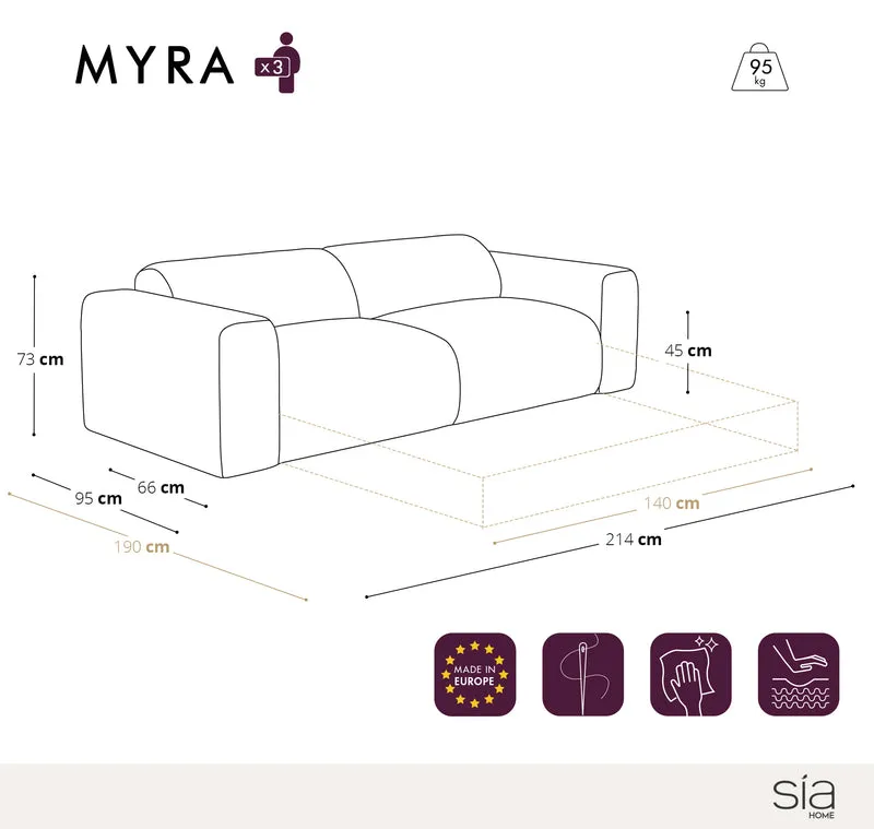 Canapé convertible express matelas Dunlopillo 140cm MYRA Tissu bouclette
