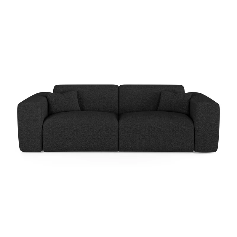 Canapé convertible express matelas Dunlopillo 140cm MYRA Tissu bouclette