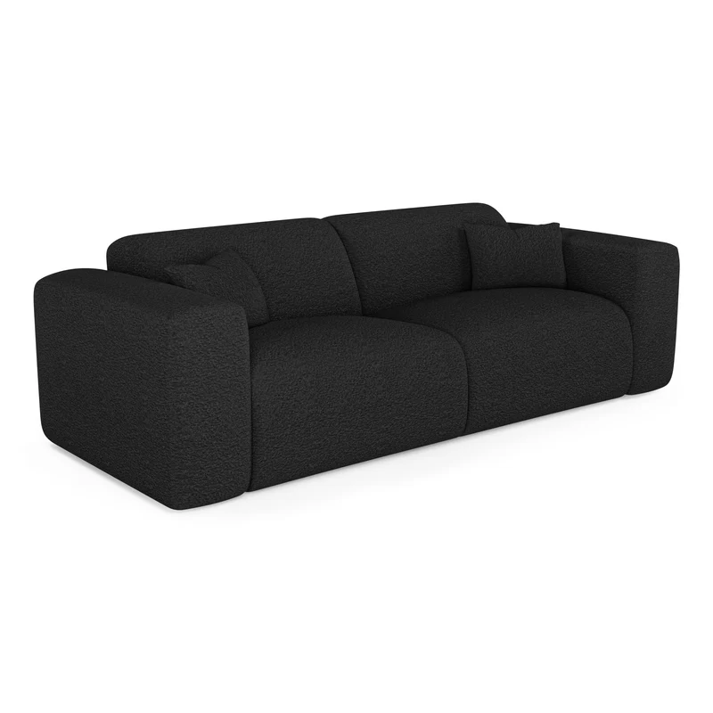 Canapé convertible express matelas Dunlopillo 140cm MYRA Tissu bouclette