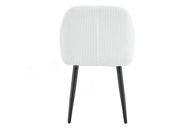 Chaise salle à manger – velours côtelé – pied bois noir – Lots de 2/4/6 – Peach