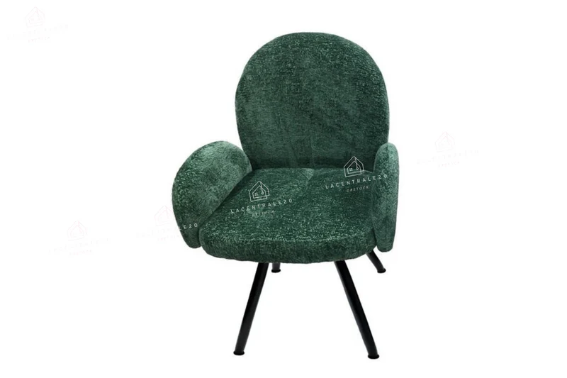 Chaise salle à manger - Tissu velours – Pied métal ( noir / chromé / or )- Lot de 2 / 4 /6 – Mimi