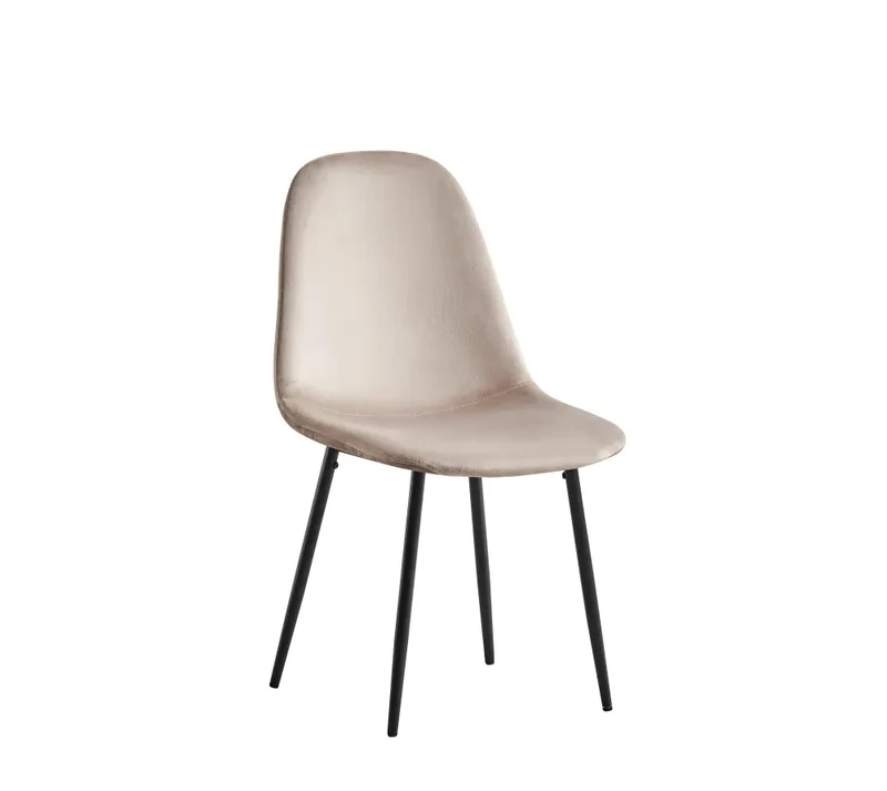 Chaise salle à manger - Tissu velours – Pied métal ( noir / chromé / or )- Lot de 2 / 4 /6 – Scandinave