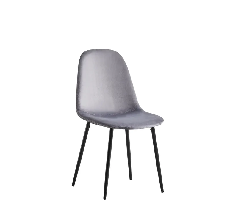 Chaise salle à manger - Tissu velours – Pied métal ( noir / chromé / or )- Lot de 2 / 4 /6 – Scandinave