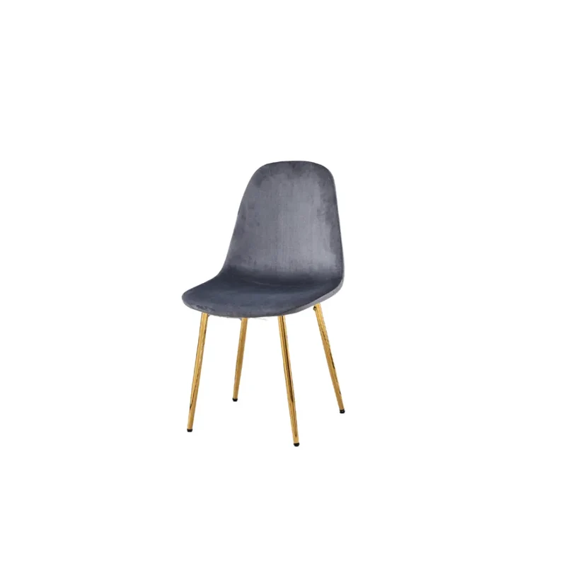 Chaise salle à manger - Tissu velours – Pied métal ( noir / chromé / or )- Lot de 2 / 4 /6 – Scandinave