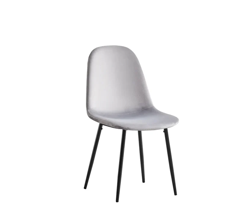 Chaise salle à manger - Tissu velours – Pied métal ( noir / chromé / or )- Lot de 2 / 4 /6 – Scandinave