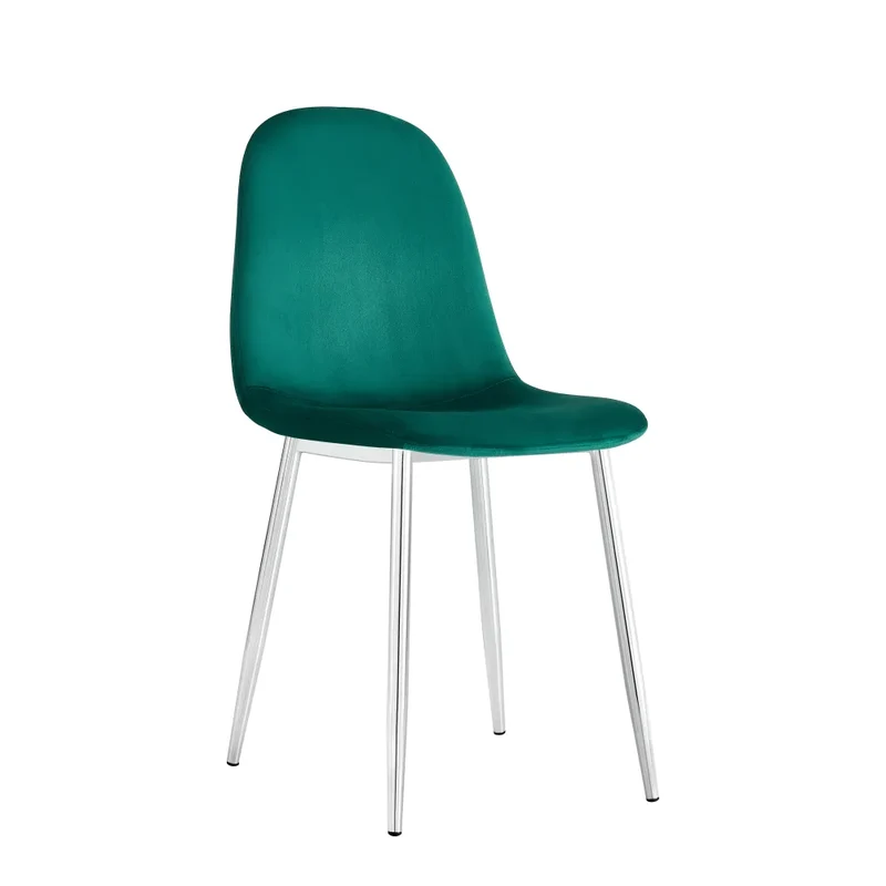 Chaise salle à manger - Tissu velours – Pied métal ( noir / chromé / or )- Lot de 2 / 4 /6 – Scandinave