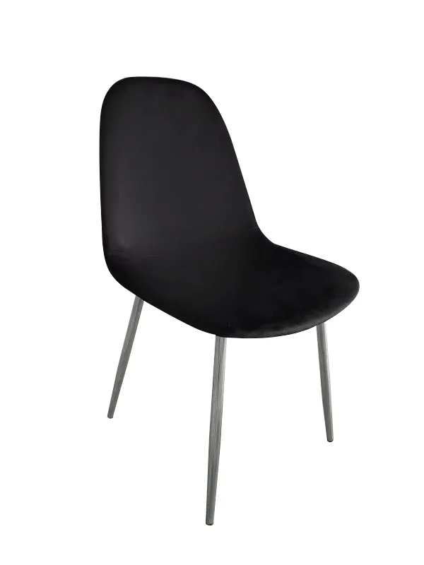 Chaise salle à manger - Tissu velours – Pied métal ( noir / chromé / or )- Lot de 2 / 4 /6 – Scandinave