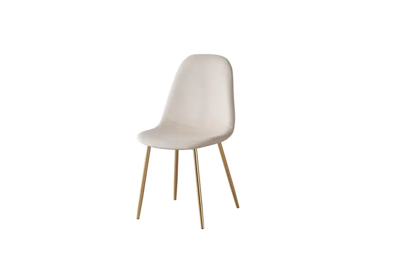 Chaise salle à manger - Tissu velours – Pied métal ( noir / chromé / or )- Lot de 2 / 4 /6 – Scandinave