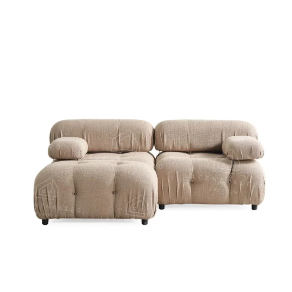 Canapé modulable - Tissu écru – Camel
