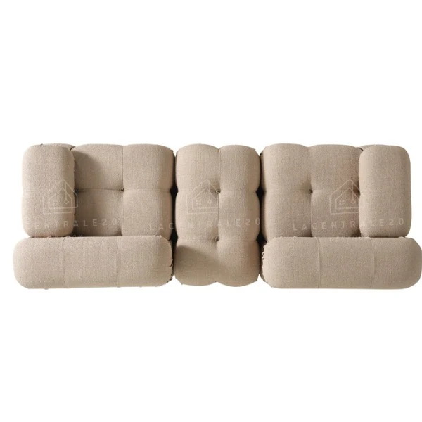 Canapé modulable - Tissu écru – Camel