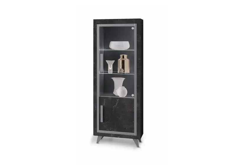 Mur tv marbre noir led SILVER