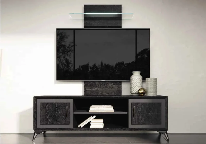 Ensemble meuble TV bouleau HAWA