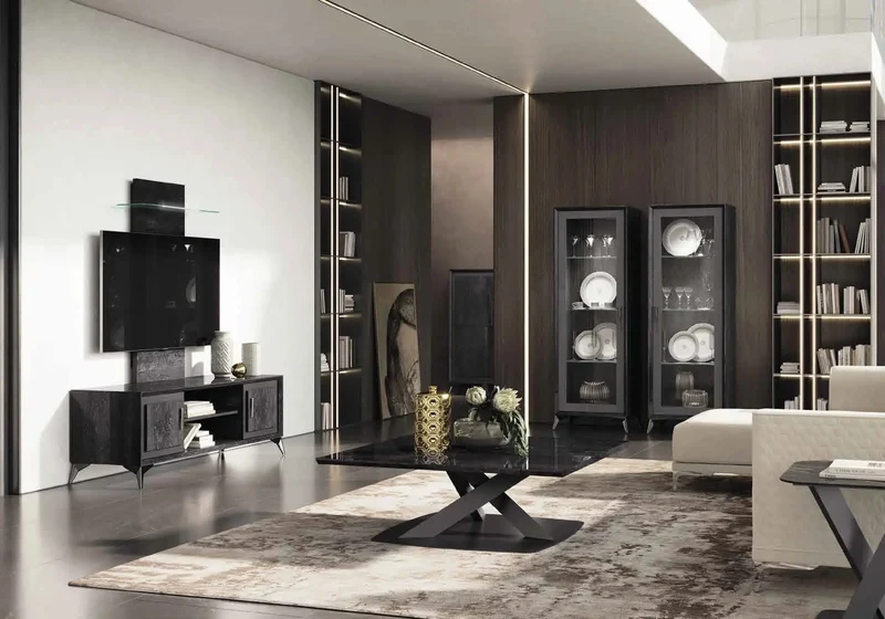 Ensemble meuble TV bouleau HAWA