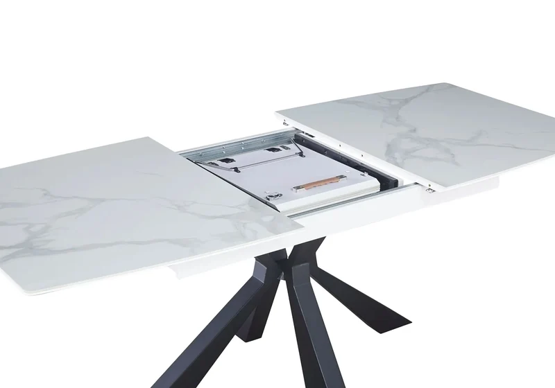 Table extensible céramique noir marbre noir - Urso